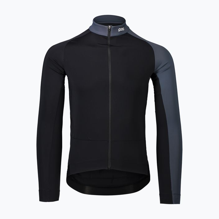 Vyriški dviračių marškinėliai su ilgomis rankovėmis POC Essential Road Mid Jersey uranium black/sylvanite grey