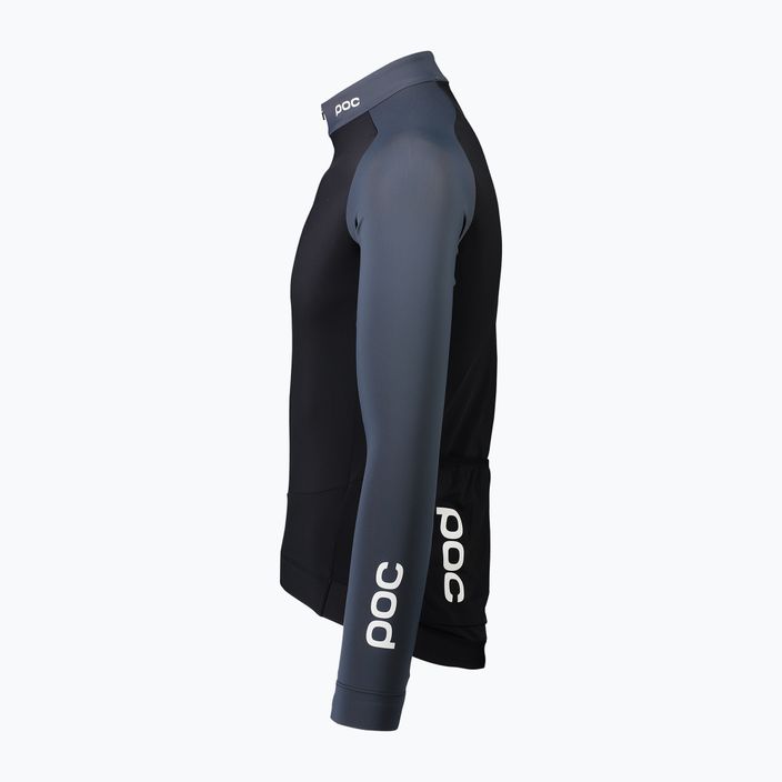 Vyriški dviračių marškinėliai su ilgomis rankovėmis POC Essential Road Mid Jersey uranium black/sylvanite grey 2