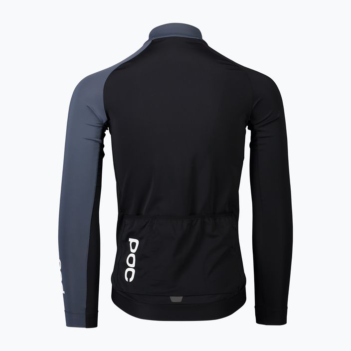 Vyriški dviračių marškinėliai su ilgomis rankovėmis POC Essential Road Mid Jersey uranium black/sylvanite grey 3