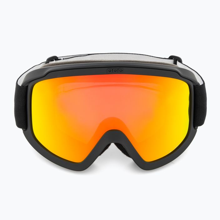 POC Opsin urano juodos/iš dalies saulėtos oranžinės spalvos slidinėjimo akiniai 2