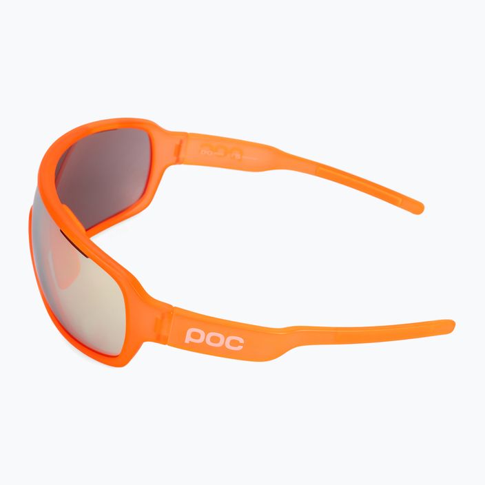 POC Do Blade fluorescencinės oranžinės spalvos permatomi / skaidrūs kelių auksiniai dviratininkų akiniai 4