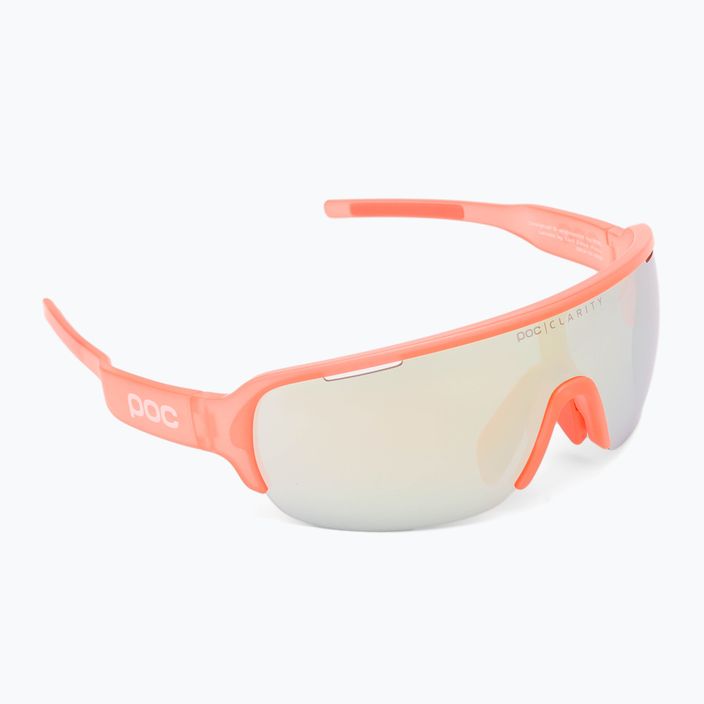 POC Do Half Blade fluorescencinės oranžinės spalvos permatomi dviratininkų akiniai