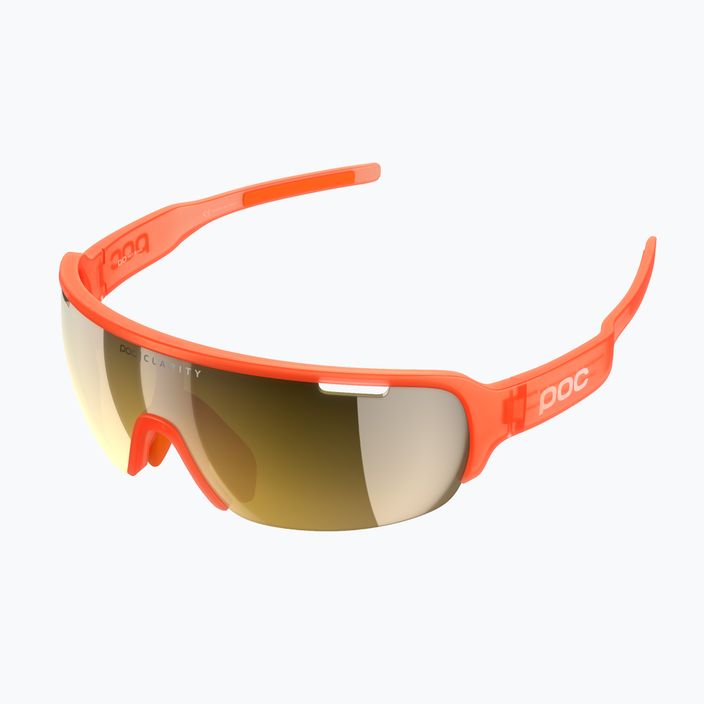 POC Do Half Blade fluorescencinės oranžinės spalvos permatomi dviratininkų akiniai 5