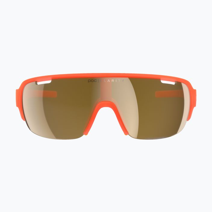 POC Do Half Blade fluorescencinės oranžinės spalvos permatomi dviratininkų akiniai 6