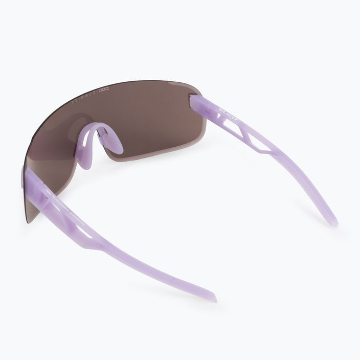 POC Elicit purpuriniai kvarco permatomi/skaidrumo kelių sidabro spalvos dviračių akiniai 3