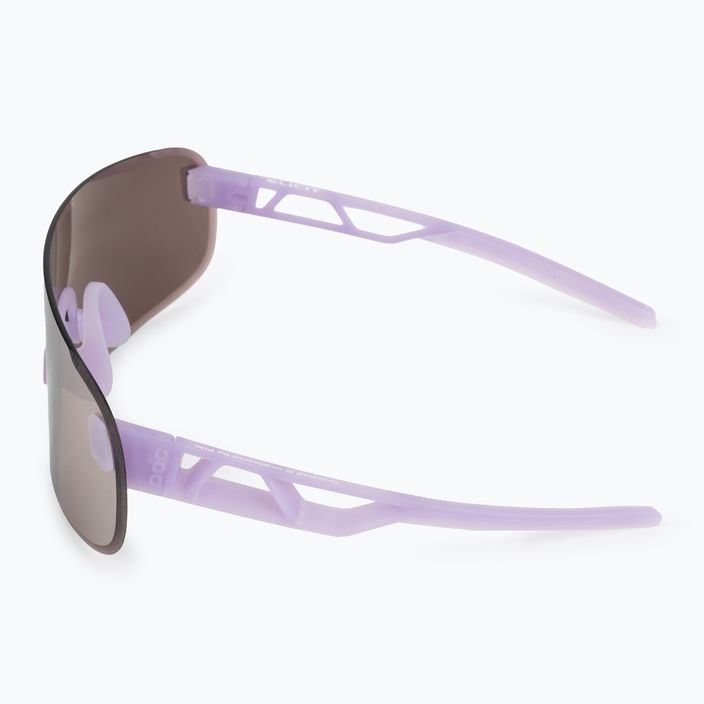 POC Elicit purpuriniai kvarco permatomi/skaidrumo kelių sidabro spalvos dviračių akiniai 5
