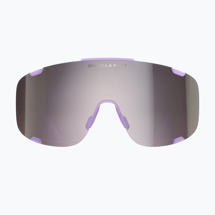 POC Devour violetiniai kvarco permatomi / skaidrūs kelių sidabro spalvos dviratininkų akiniai 7