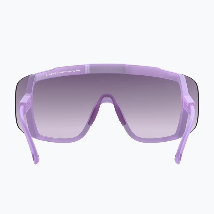 POC Devour violetiniai kvarco permatomi / skaidrūs kelių sidabro spalvos dviratininkų akiniai 8