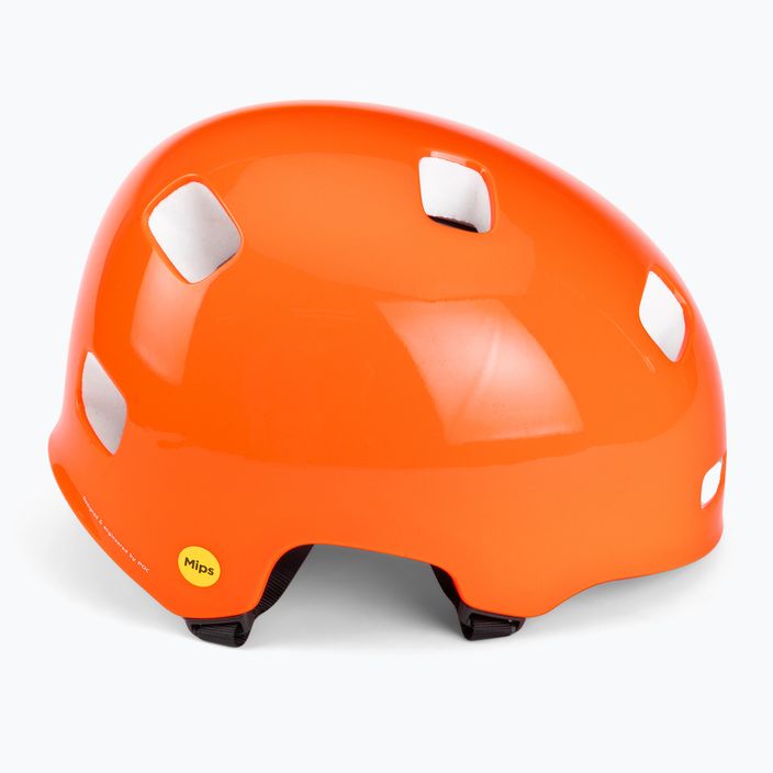 POC Crane MIPS fluorescencinės oranžinės spalvos dviratininko šalmas 3