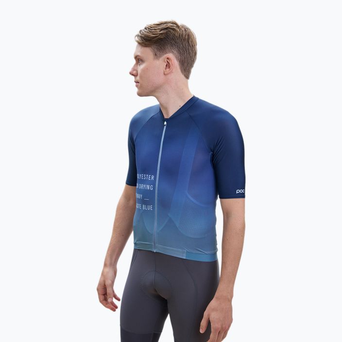 Vyriški POC Pristine Print gradientiniai dviratininkų marškinėliai turmaline navy 2