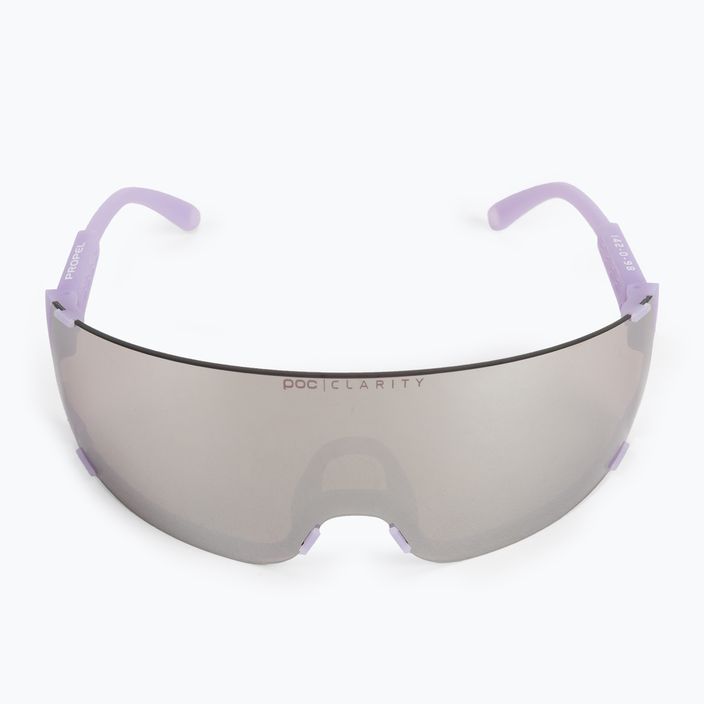POC Propel purpuriniai kvarciniai permatomi / skaidrūs kelių sidabro spalvos dviratininkų akiniai 4