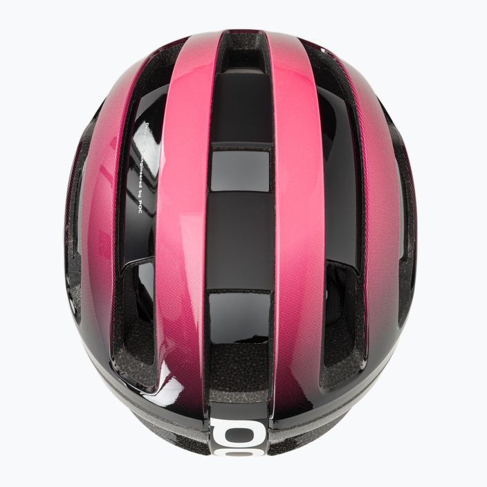 POC Omne Lite fluorescencinės rožinės/urano juodos spalvos dviratininko šalmas 6