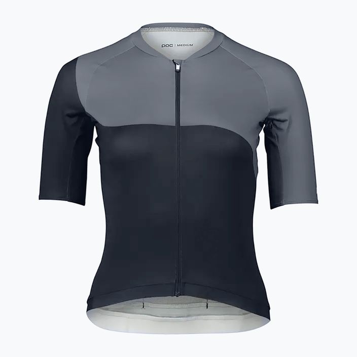 Moteriški dviratininko marškinėliai POC Essential Road Print uranium black/sylvanite grey 4