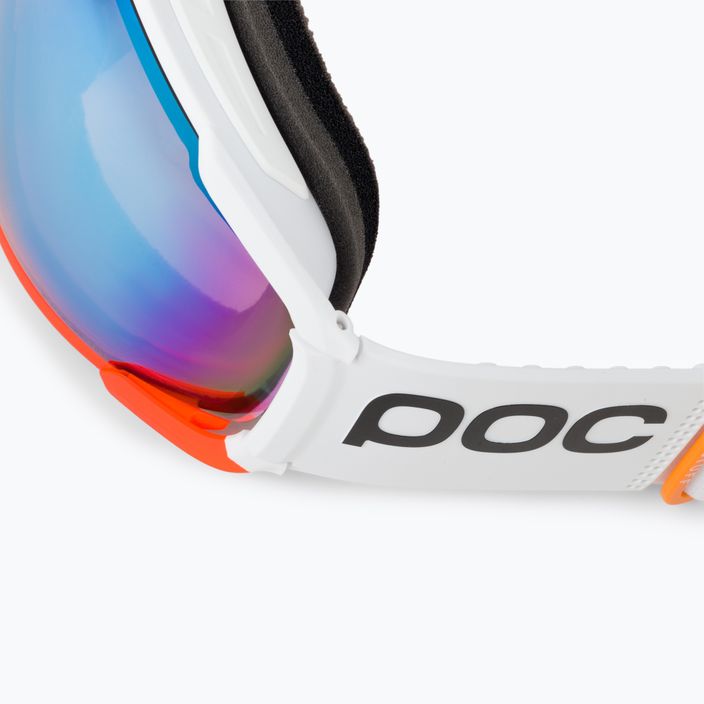 POC Zonula Clarity Comp slidinėjimo akiniai balti/fluorescencinė oranžinė/spectris blue 5