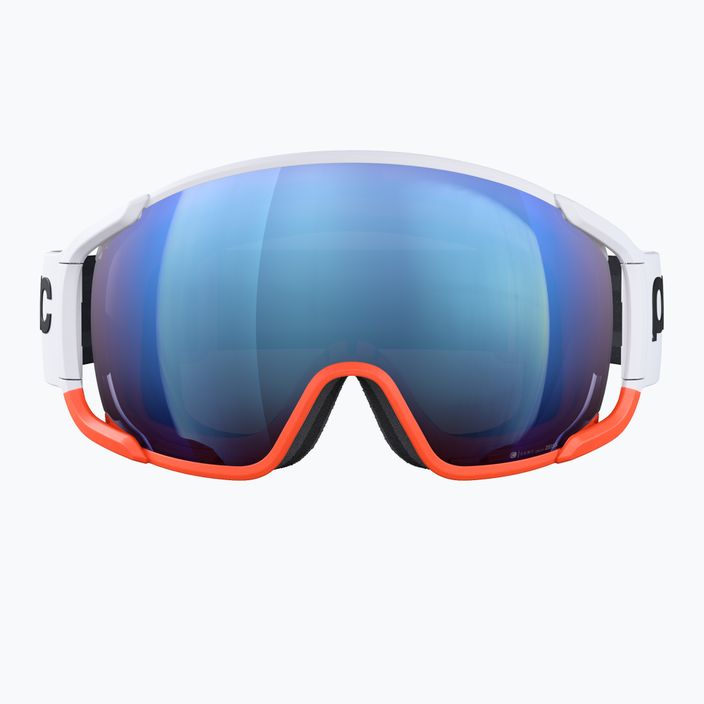 POC Zonula Clarity Comp slidinėjimo akiniai balti/fluorescencinė oranžinė/spectris blue 7