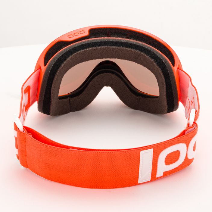 POC POCito Retina fluorescencinės oranžinės spalvos / skaidrumo pocito vaikiški slidinėjimo akiniai 3