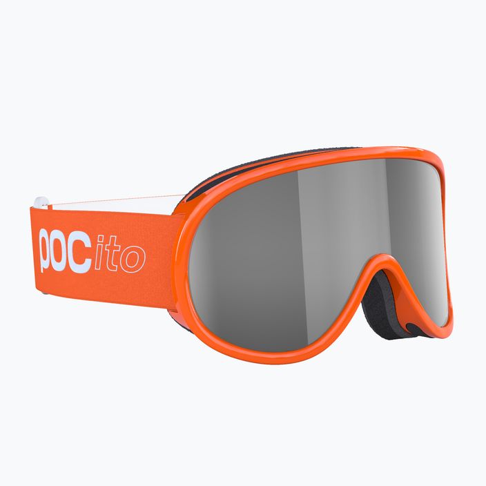POC POCito Retina fluorescencinės oranžinės spalvos / skaidrumo pocito vaikiški slidinėjimo akiniai 7