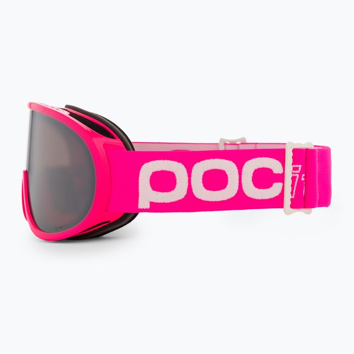 POC POCito Retina fluorescencinės rožinės spalvos / skaidrumo pocito vaikiški slidinėjimo akiniai 4