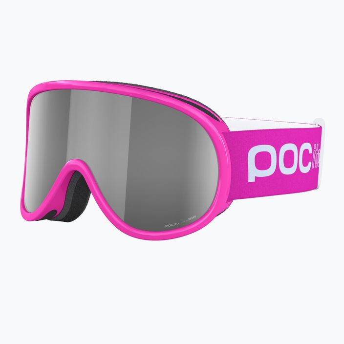 POC POCito Retina fluorescencinės rožinės spalvos / skaidrumo pocito vaikiški slidinėjimo akiniai 6