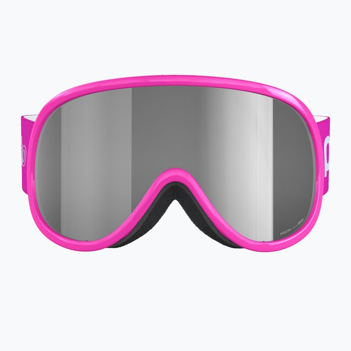 POC POCito Retina fluorescencinės rožinės spalvos / skaidrumo pocito vaikiški slidinėjimo akiniai 7