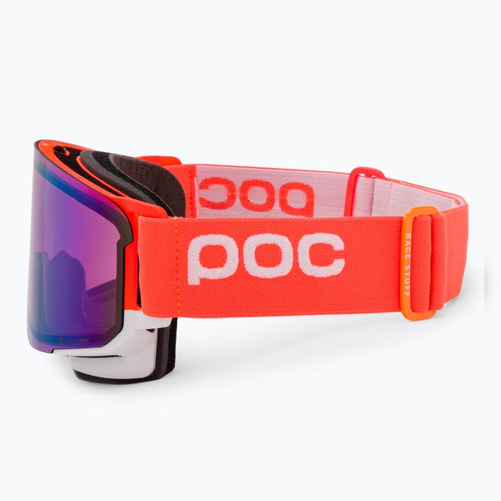 POC Nexal Clarity Comp fluorescencinės oranžinės/vandenilio baltos/spektriškai mėlynos spalvos slidinėjimo akiniai 5