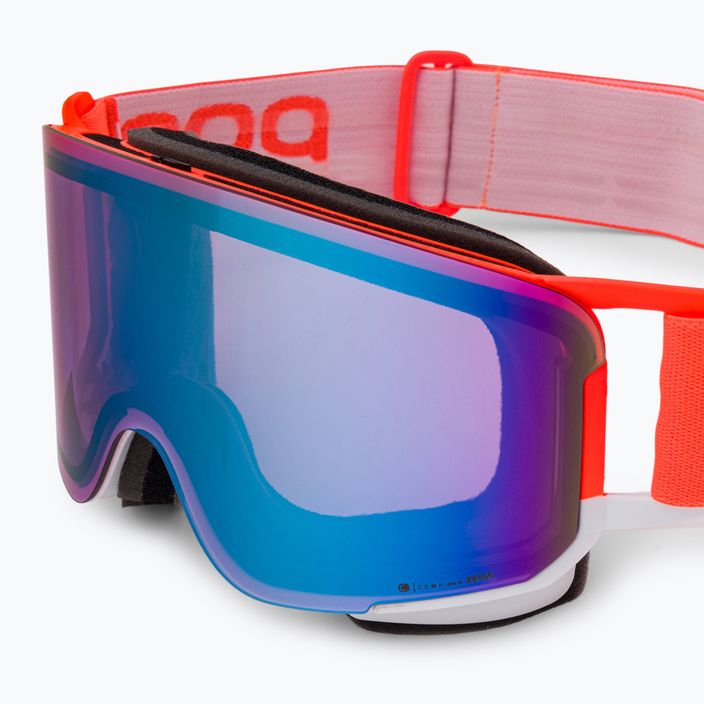 POC Nexal Clarity Comp fluorescencinės oranžinės/vandenilio baltos/spektriškai mėlynos spalvos slidinėjimo akiniai 6