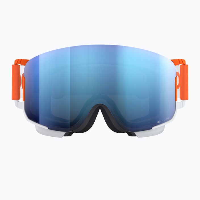POC Nexal Clarity Comp fluorescencinės oranžinės/vandenilio baltos/spektriškai mėlynos spalvos slidinėjimo akiniai 9