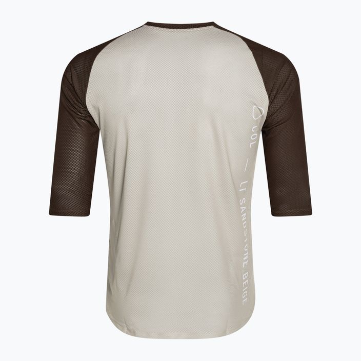 Vyriški dviračių marškinėliai POC MTB Pure 3/4 light sandstone beige/axinite brown 2