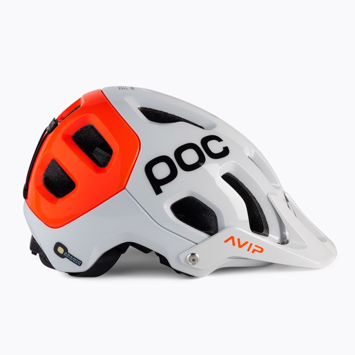 POC Tectal Race MIPS NFC hydrogen white/fluorescent orange avip dviračių šalmas 3