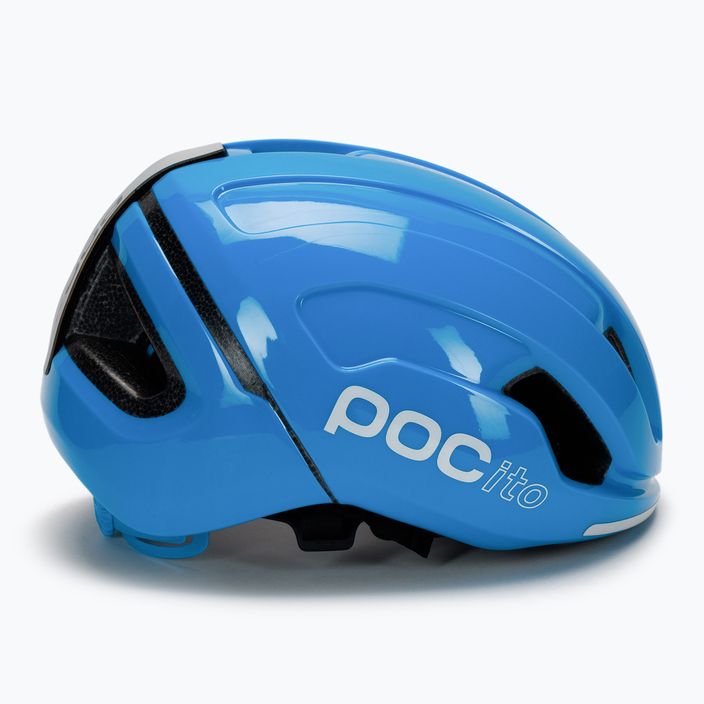 Vaikiškas dviratininko šalmas POC POCito Omne MIPS fluorescencinės mėlynos spalvos 3