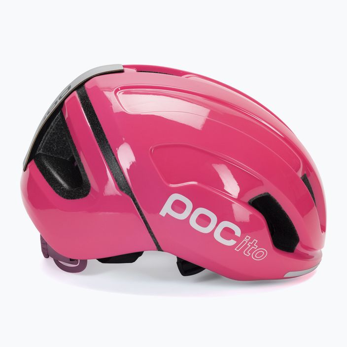 Vaikiškas dviratininko šalmas POC POCito Omne MIPS fluorescencinės rožinės spalvos 3