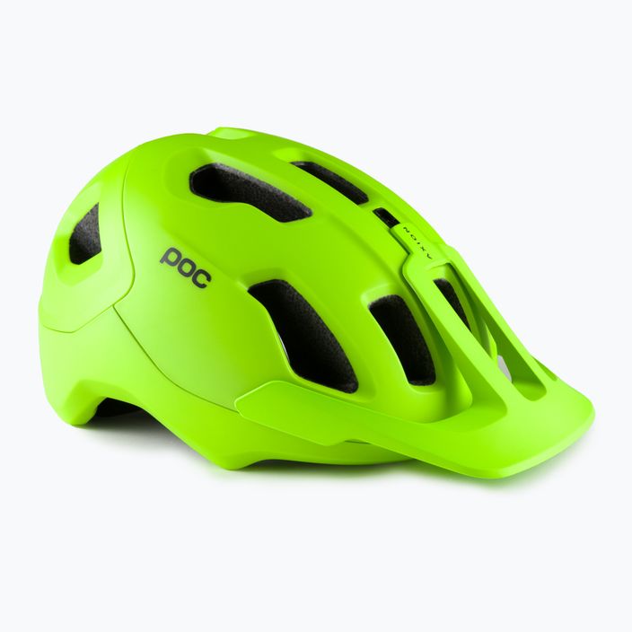 POC Axion fluorescencinės geltonos/žalios spalvos matinis dviratininko šalmas