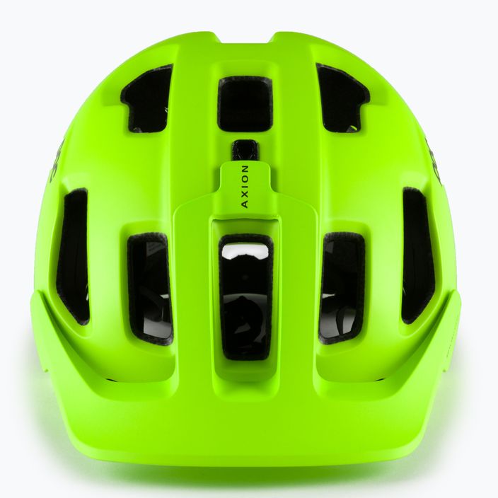 POC Axion fluorescencinės geltonos/žalios spalvos matinis dviratininko šalmas 2