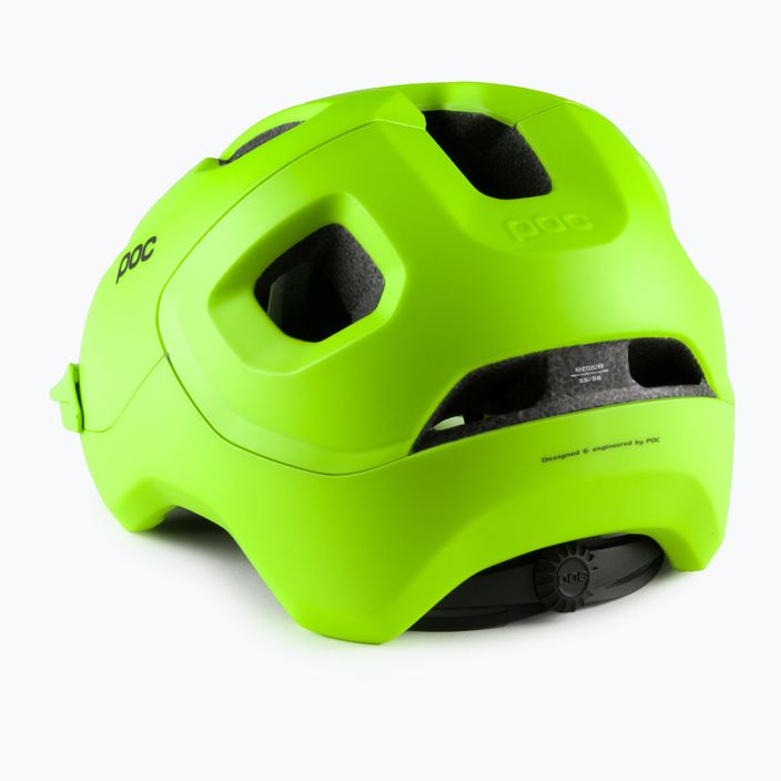 POC Axion fluorescencinės geltonos/žalios spalvos matinis dviratininko šalmas 4