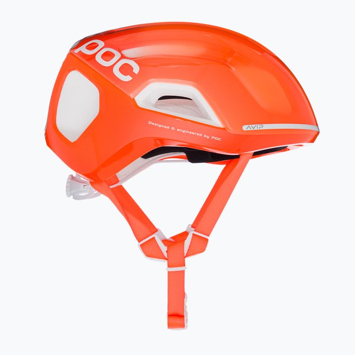 POC Ventral Tempus MIPS fluorescencinės oranžinės spalvos avip dviračių šalmas 4
