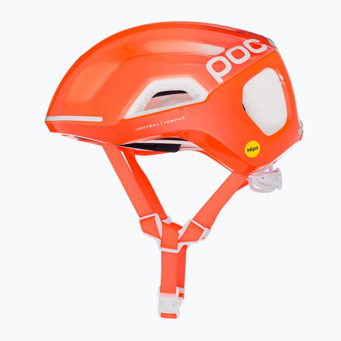 POC Ventral Tempus MIPS fluorescencinės oranžinės spalvos avip dviračių šalmas 5