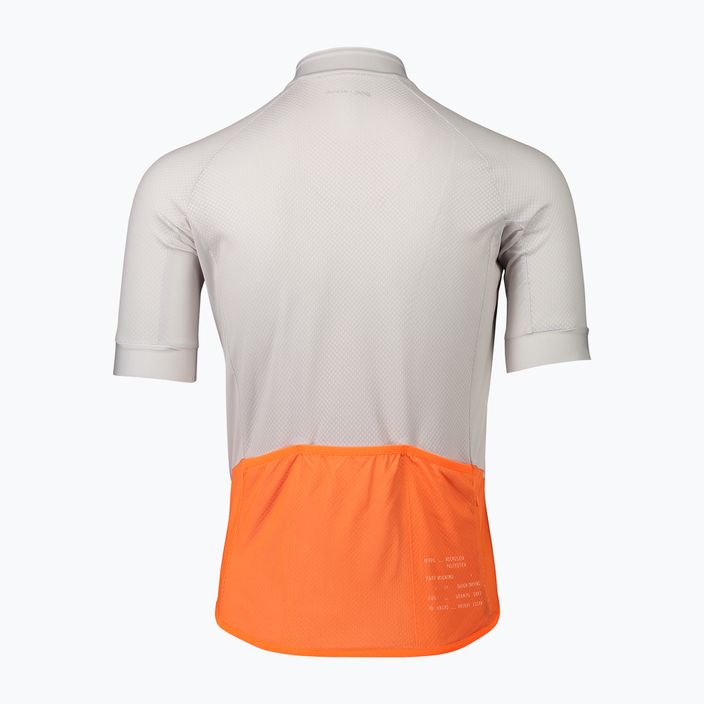 Vyriški dviratininkų marškinėliai POC Essential Road Logo granite grey/zink orange 7