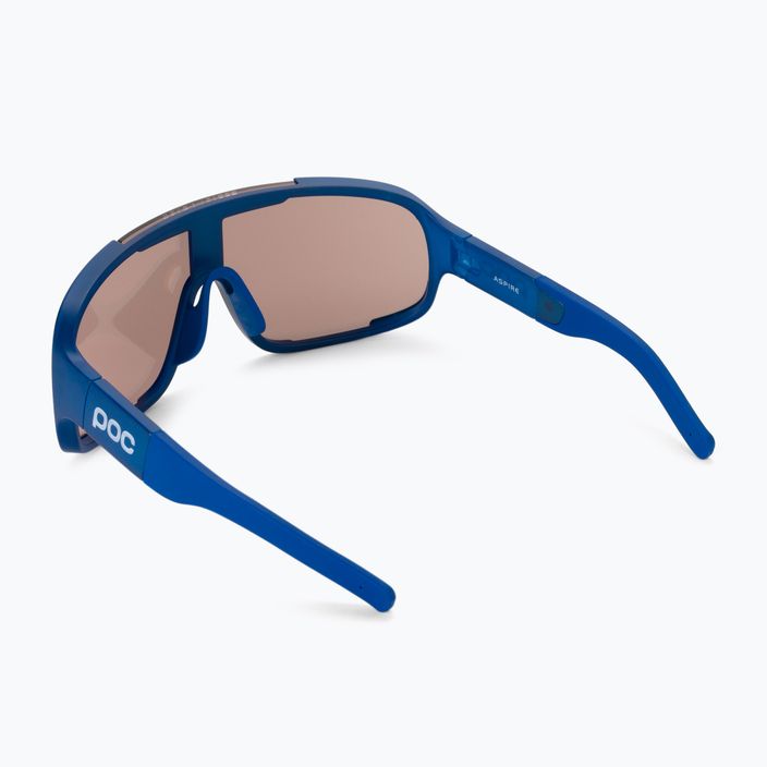POC Aspire opal blue translucent/clarity trail silver dviračių akiniai 2