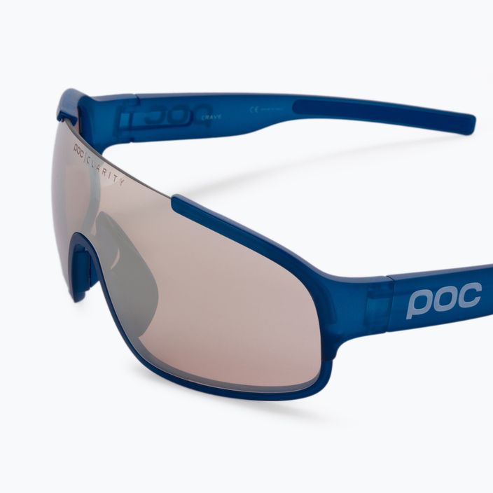 POC Crave opal blue translucent/clarity trail silver dviračių akiniai 5