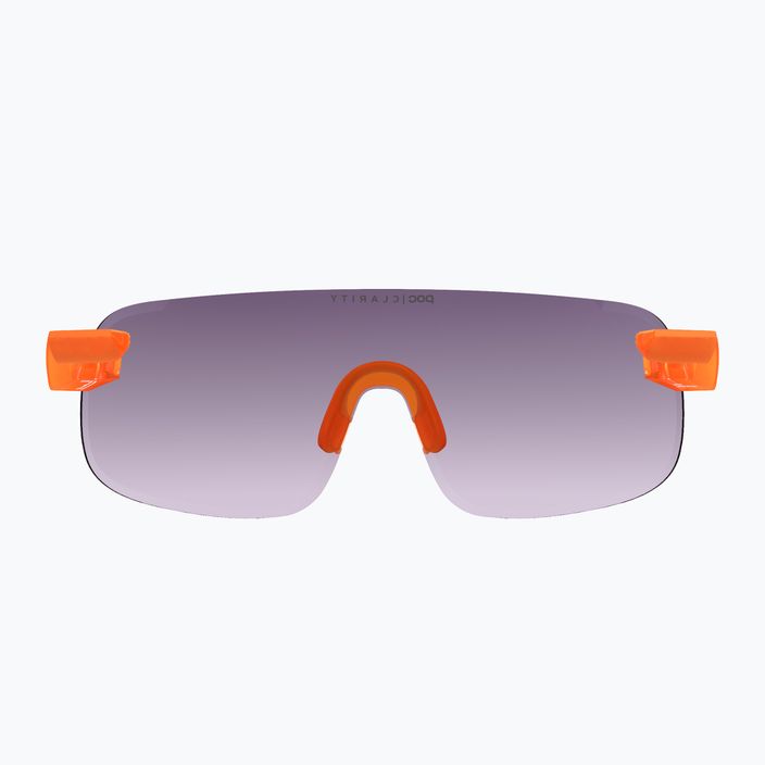 POC Elicit fluorescencinės oranžinės spalvos permatomi / skaidrūs kelių auksiniai dviračių akiniai 3
