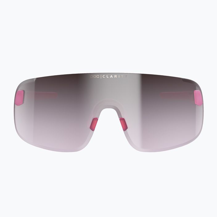 POC Elicit actinium pink peršviečiami / skaidrūs kelių sidabro spalvos dviračių akiniai 2