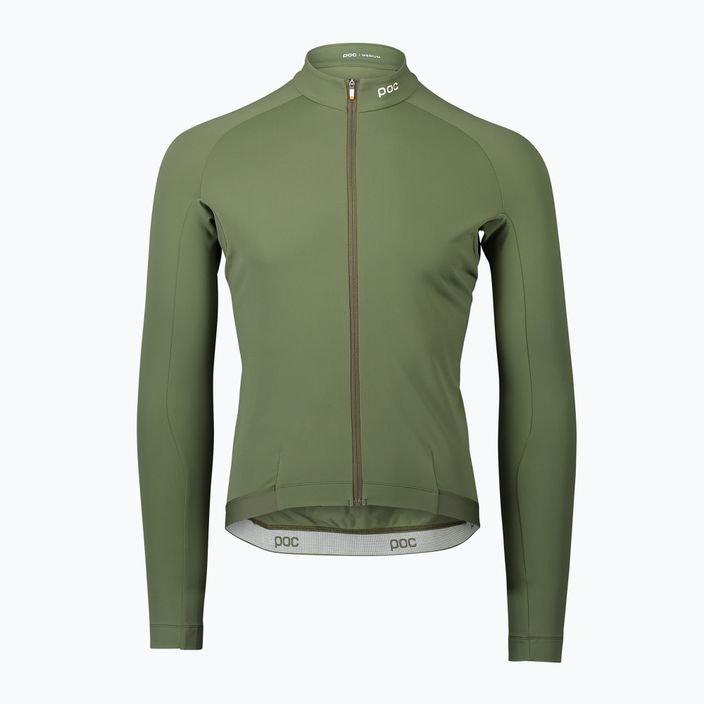 Vyriški dviračių marškinėliai ilgomis rankovėmis POC Ambient Thermal Jersey epidote green