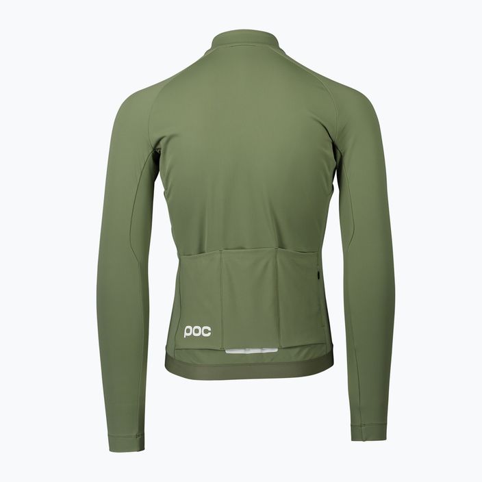 Vyriški dviračių marškinėliai ilgomis rankovėmis POC Ambient Thermal Jersey epidote green 2