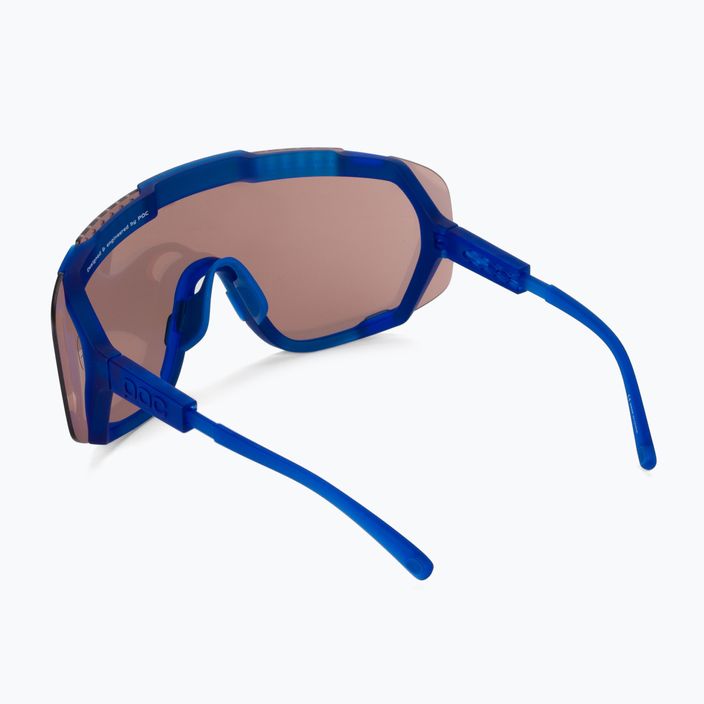 POC Devour opal blue translucent/clarity trail silver dviračių akiniai 3