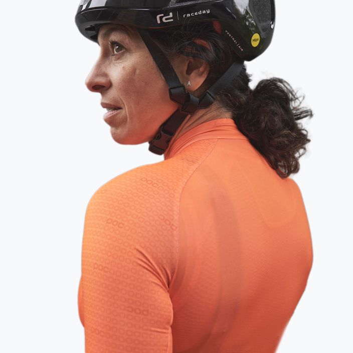 Moteriški dviratininkių marškinėliai POC Essential Road zink orange 3