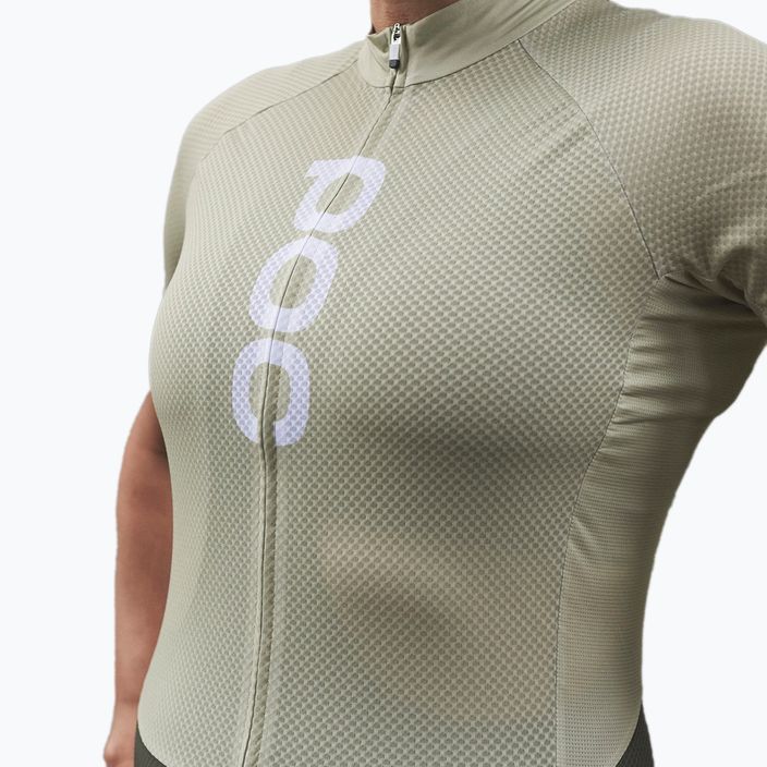 Moteriški dviračių marškinėliai POC Essential Road Logo prehnite green/epidote green 3