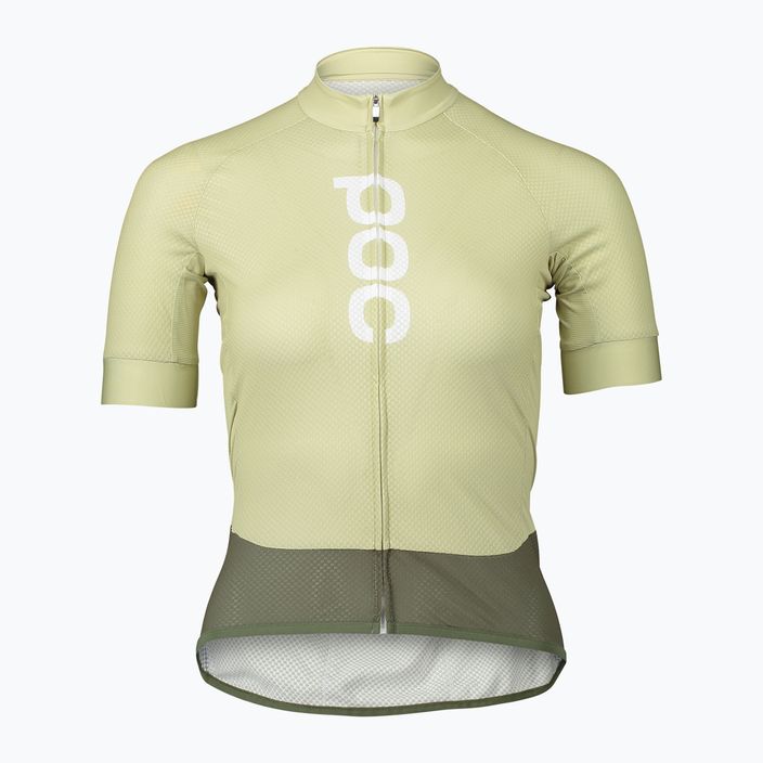 Moteriški dviračių marškinėliai POC Essential Road Logo prehnite green/epidote green 5