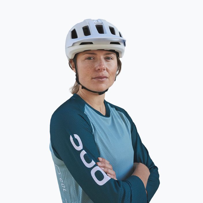 Moteriški dviratininkų marškinėliai POC MTB Pure 3/4 lt dioptase blue/dioptase blue 4