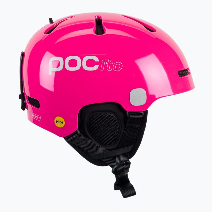 Vaikiškas slidinėjimo šalmas POC POCito Fornix MIPS fluorescencinės rožinės spalvos 4