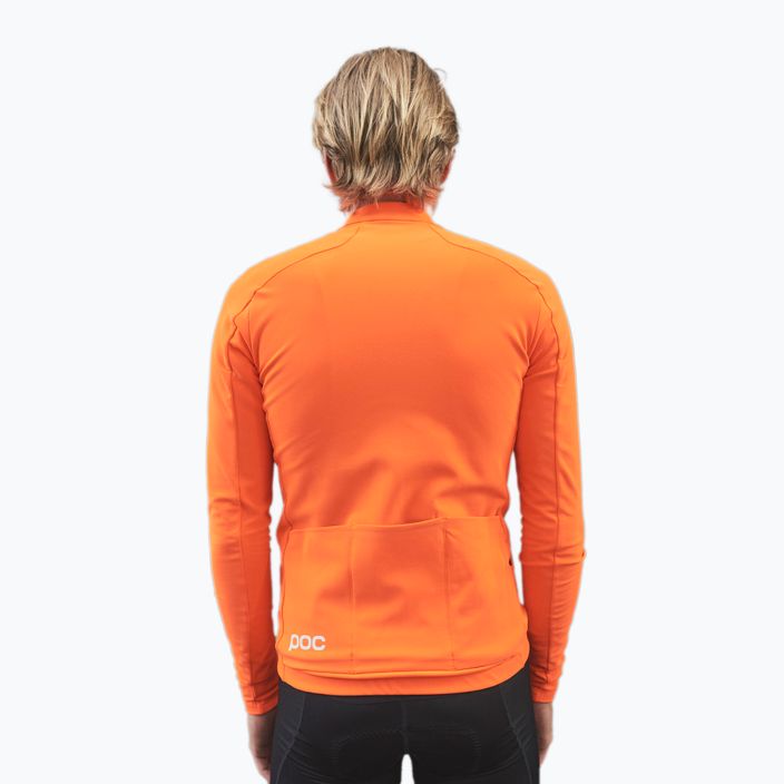 Vyriški dviračių marškinėliai ilgomis rankovėmis POC Radiant Jersey zink orange 2